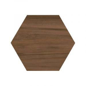 Hexagono Belice Noce - Carrelage Hexagonal Aspect Bois Grand Format