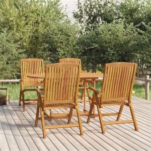 VidaXL Ensemble à dîner de jardin 5 pcs Bois de teck massif