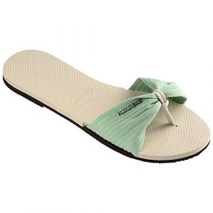 Havaianas You St Tropez Basic Sandales pour femme, beige/vert minéral, taille 36, Beige minéral., 35/36 EU