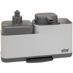 Image de Organiseur &eacute;vier n&eacute;o avec distributeur gris - 5five