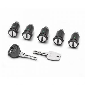 Givi Barillet de bagagerie LOT DE 5 Smart Security Lock + Clé de sécurité OBKEV / OBKEVS