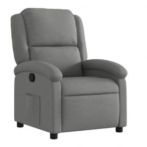 VidaXL Fauteuil Inclinable Gris Foncé Tissu
