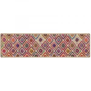 VidaXL Tapis Lavable Multicolore 80x300 Cm Antid&eacute;rapant