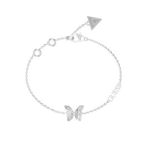 Bracelet Chrysalis Acier Rhodié Papillon Pavé De Zircons Cubiques