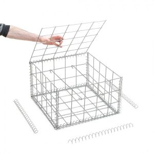 Gabion pour mur en gabion - 50 cm x 50 cm x 30 cm Maille Carrée 100 mm x 100 mm (Spirales) 3.8 mm