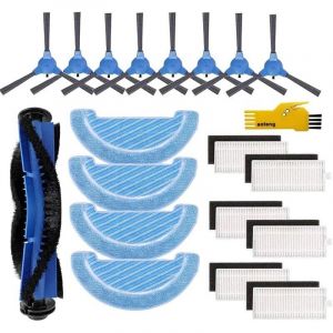 FOREHILL Pi&egrave;ces de Rechange Accessoires pour Robot aspirateur Cecotec Conga 1090 Pi&egrave;ces de Rechange Pack de 1 Brosse Principale et 6 filtre
