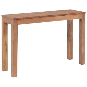 Image de VidaXL Table console Bois de teck et finition naturelle 110 x 35 x 76 cm