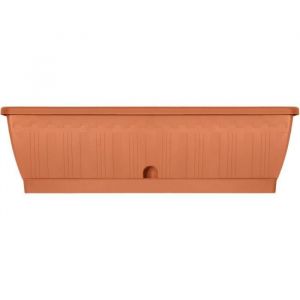 Garden id Jardiniere Terraflor - Terra 60 Cm - Solidit&eacute; - R&eacute;serve D'Eau - Recycl&eacute; & 100% Recyclable - Volume Pour Plantes.