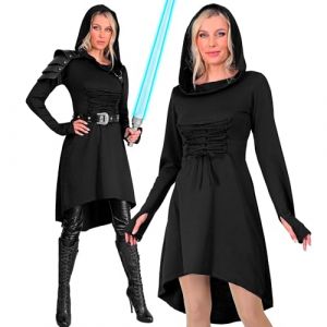 W WIDMANN MILANO Party Fashion Robe m&eacute;di&eacute;vale gothique avec capuche, costume pour carnaval, f&ecirc;te des chevaliers