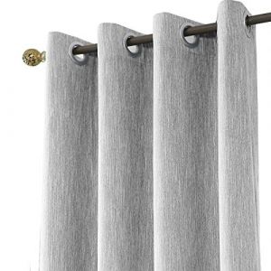 Melodieux 1 Panneau Rideau Occultant Thermique Isolant pour Chambre en Salon Rideau Dressing pour Pergola, Gris 140x245cm