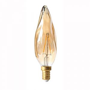 Girard sudron Ampoule Flamme Filament LED E14 3W 280Lm 2700K Ambrée