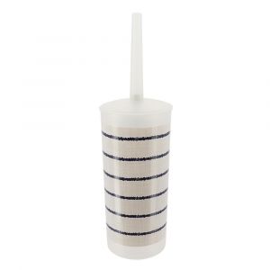 Tendance Brosse WC avec support déco Manureva rayé Bleu