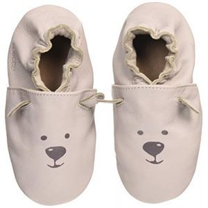 Image de Robeez Chaussons Cuir Végétal Sweety Bear Gris