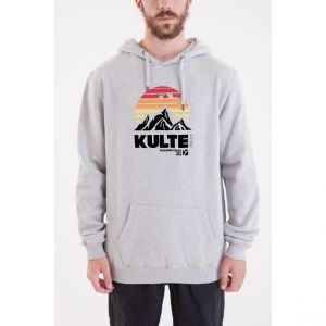 KULTE Sweatshirt Homme NAGANO en coton gris