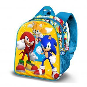 Karacter Mania Sonic The Hedgehog - SEGA S&K-Sac à Dos 3D Elite, Jaune, 26 x 31 cm, Capacité 8 L