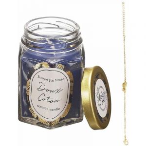 Bougie parf ée en bocal avec bijoux surprise Bleu Bleu