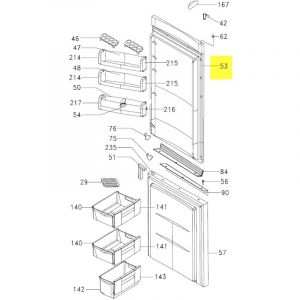 Brandt Porte partie refrigerateur pour refrigerateur ...
