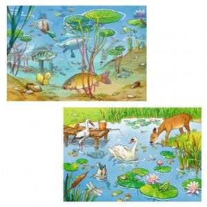 Ravensburger 2 puzzles La vie de la mare 2 x 24 pièces