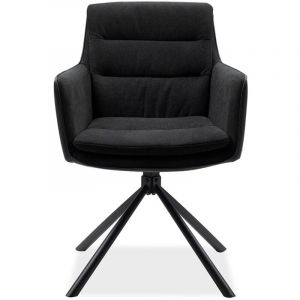 Calicosy Lot de 2 Chaises Noires L63 cm - Logan - Noir