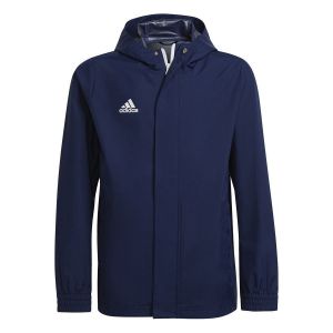 Adidas Veste All Weather Entrada 22 - Bleu Marine Enfant, pointure 140 cm - Bleu - Taille 140 cm