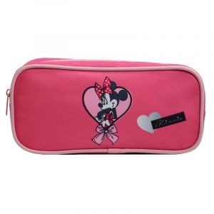 Trousse scolaire rectangulaire disney minnie coeur rose bagtrotter