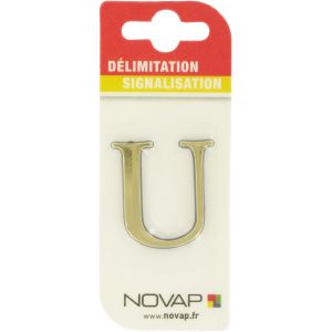 Novap Adhésif plastique en relief coloris or - U