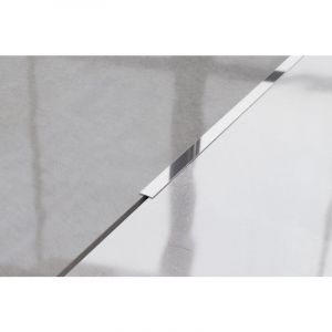 Bande murale décorative en acier inoxydable 2cm x 244cm - Argent brillant