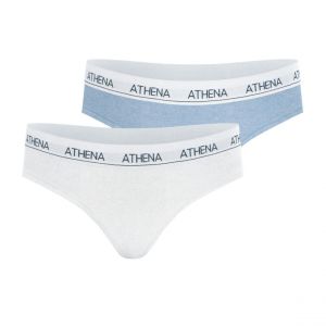 Athena Lot de 2 slips fille Coton Ultra Doux multicolore