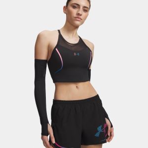 Under Armour Top Velociti Elite Crop noir rose bleu - S