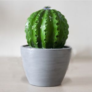 Zen'Ar&ocirc;me Fontaine d'int&eacute;rieur Cactus avec &eacute;clairage LED