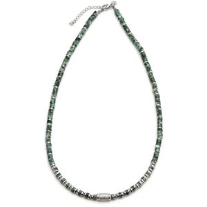 Collier 4mm Perles Heishi Turquoise Africaine Bali