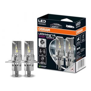 Osram LEDriving HL Easy GEN 2 ≜ H4/H19, feu de Route et de Croisement LED, Blanc Froid 6500 K, Aucun Accessoire nécessaire, Utilisation Tout-Terrain Uniquement - Pas de ECE, 2 Lampes
