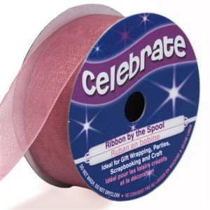 Image de Celebrate 5m de Ruban Organza - rose - Largeur 2cm