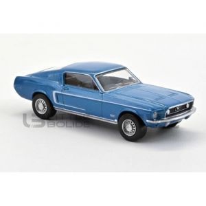 Norev Voiture Miniature de Collection 1/43 - FORD Mustang GT Fastback - 1968 - Bleu Acapulco