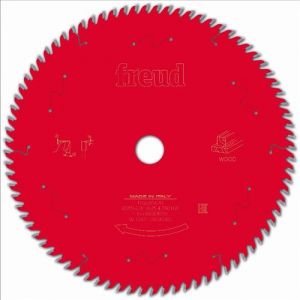 Lame pour scie circulaire portative FREUD - Ø255 2,8/1,8 AL25,4 Z80 BA 15° - F03FS10136 -FR25W004T