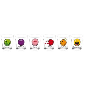 Image de Incidence 6 verres Spiritual Happy Colors en verre (30 cl)