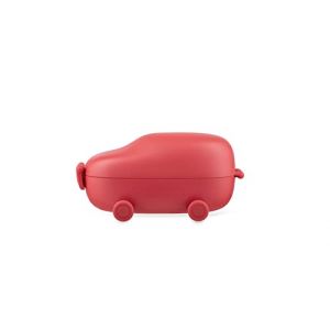Alessi Lunch box Food &agrave; porter / Bo&icirc;te &agrave; go&ucirc;ter - 2 compartiments rouge en mati&egrave;re plastique