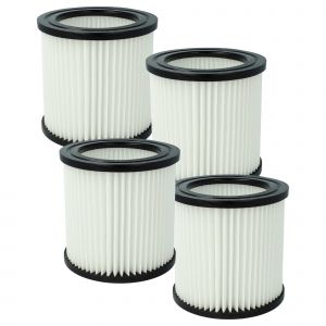 Vhbw 4x Cartouche filtrante compatible avec Nilfisk Buddy II 12, II 12 Car Cleaner aspirateur - Filtre pour particules fines