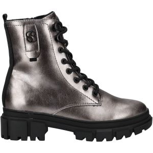 s.Oliver Bottines Plates en Dentelle pour Femme 5-25214-41, Ardoise, 36 EU