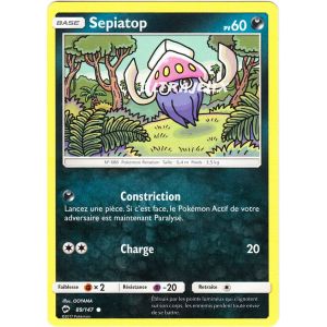 Asmod&eacute;e Sepiatop - Carte Pok&eacute;mon 89/178 Sl3 - Soleil et Lune - Ombres Ardentes - commune