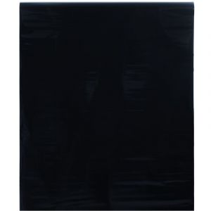 VidaXL Film De Fenêtre Statique Dépoli Noir 90x1000 Cm Pvc