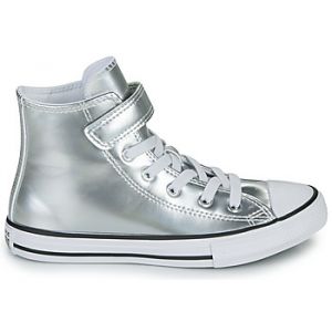 Converse Baskets montantes enfant CHUCK TAYLOR ALL STAR METALLIC EASY-ON Argenté - Taille 27,28,29,30,31,32,33,34,35