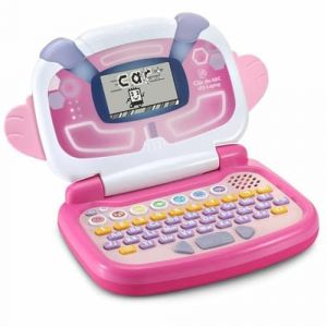 Vtech Ordinateur portable éducatif préscolaire, petit pixel, ordinateur pour enfants de plus de 3 ans, couleur rose, version ESP