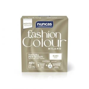 Nuncas Fashion Colour Milano - Kaki - Kit de teinture textile - Prêt à l'emploi avec lessive post-traitement (180 g - 75 ml)