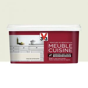V33 Peinture de r&eacute;novation meuble cuisine voile de coton satin 2L