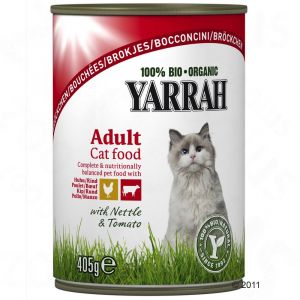 Image de Yarrah Morceaux tendres poulet boeuf pour chat