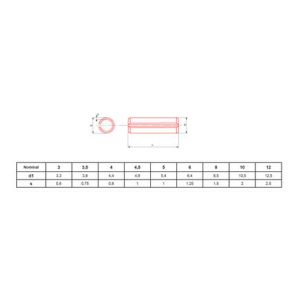 Ultima Goupille élastique brut DIN 1481 / ISO 8752