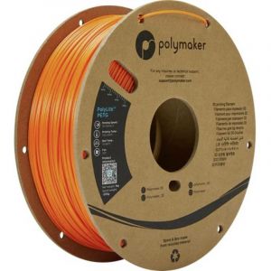 Polymaker PB01009 PolyLite Filament petg résiste à la chaleur, résistance élevée à la traction 1.75 mm 1000 g orange 1