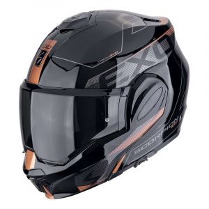 Scorpion Exo Casque modulable -Tech Evo Traveller black/copper- XL