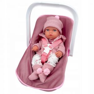 Image de Poup&eacute;e b&eacute;b&eacute; - KINDERPLAY - KP2228 - 305 cm - Porte-b&eacute;b&eacute; rose - 6 pi&egrave;ces incluses